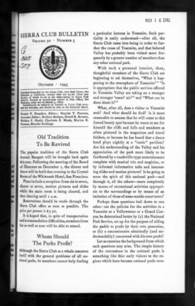 Sierra Club Bulletin 1945 Vol 30 No 5 October thumbnail